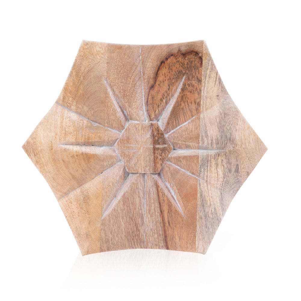 Wood Hexagon Plaques - Set of 3 (A+D)
