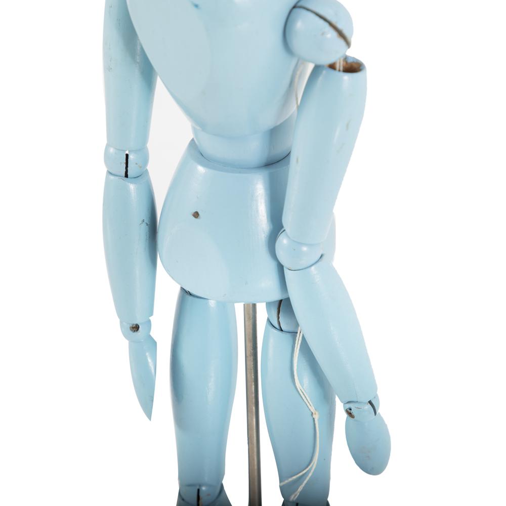 Small Blue Wooden Mannequin