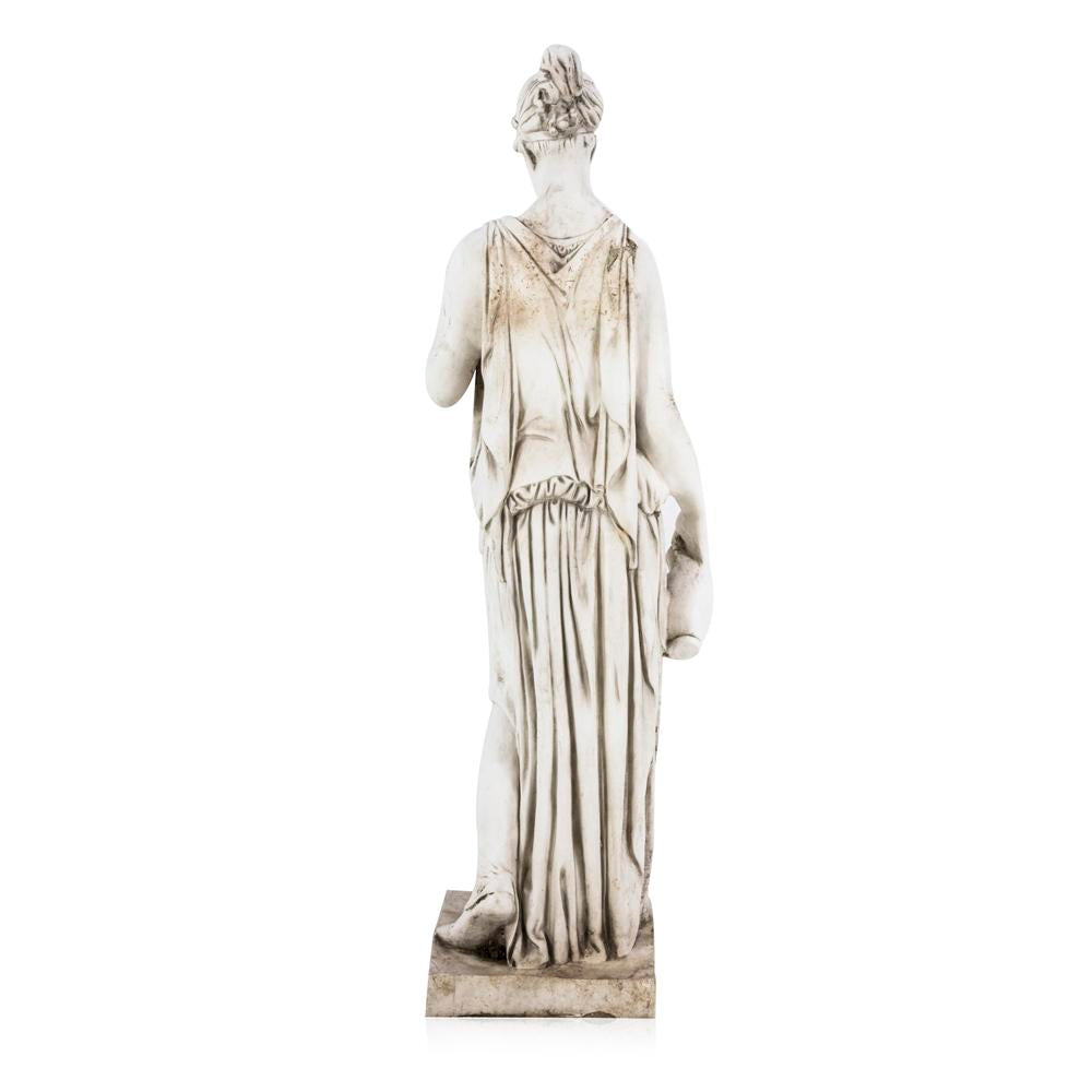 White Tall Greek Garden Woman Statue
