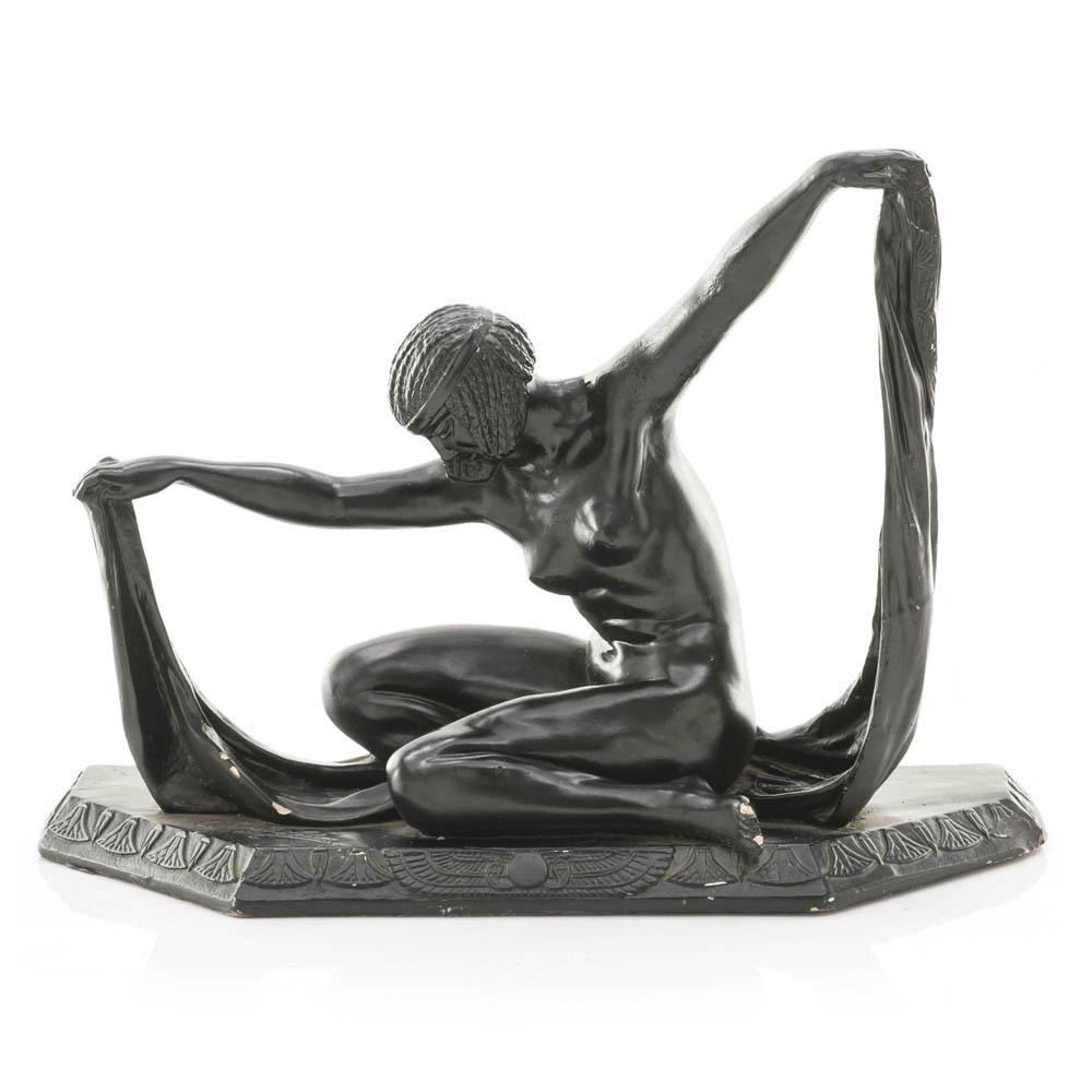 Black Deco Style Statue