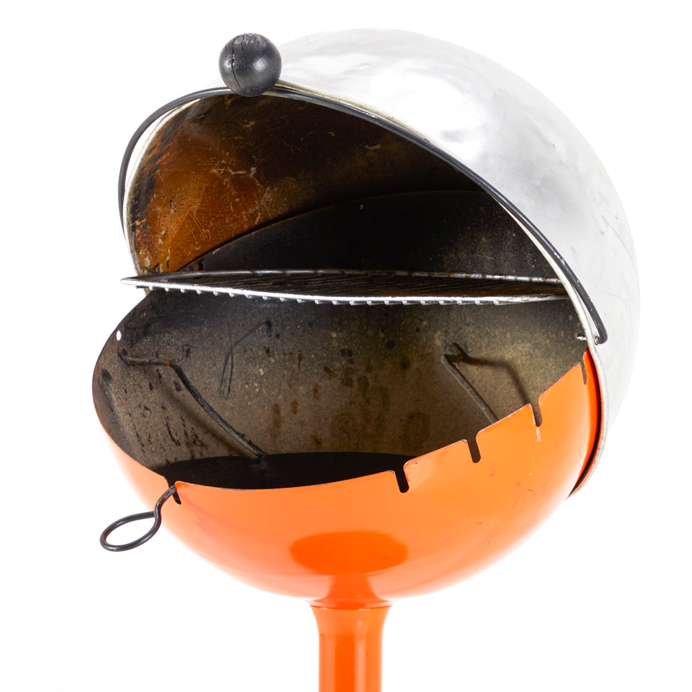 Orange Ball Grill on Tulip Base