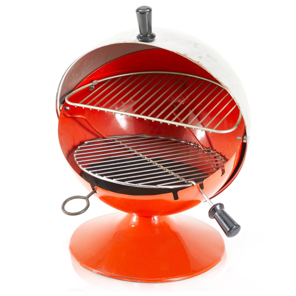 Small Orange Ball Shape Portable Grill