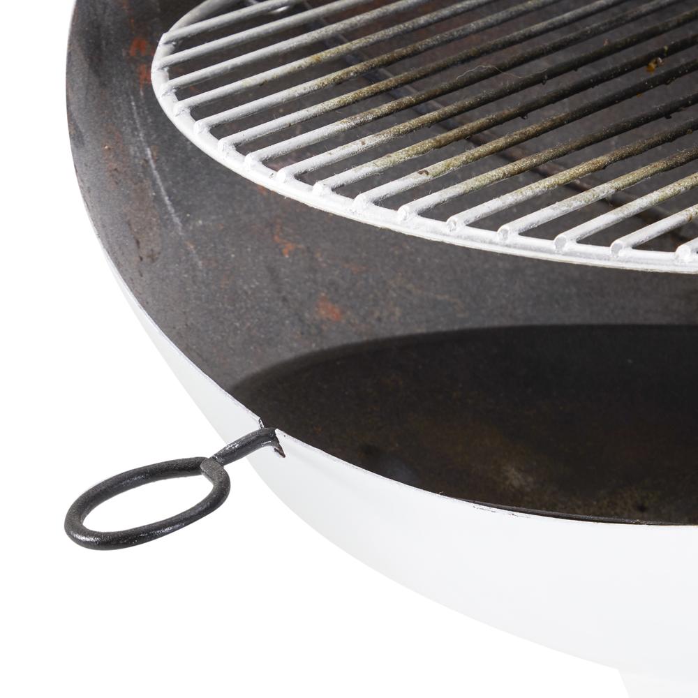 White Ball Grill on Tulip Base