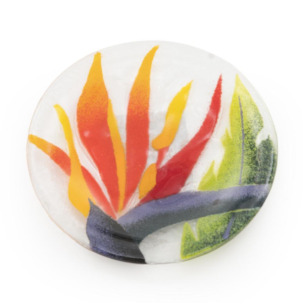 Multi Glass Floral Ashtray (A+D)