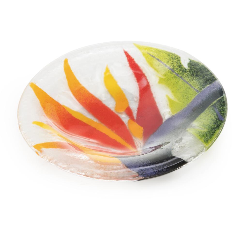 Multi Glass Floral Ashtray (A+D)