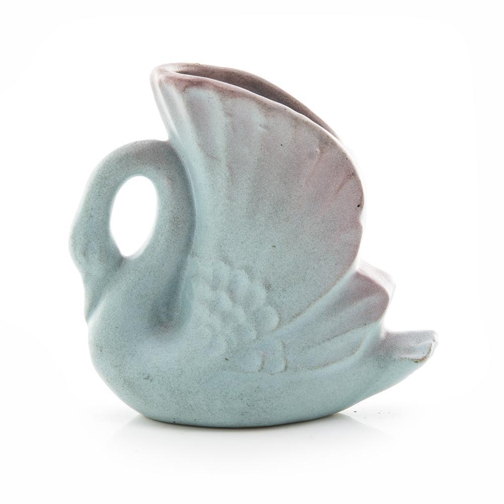 Blue Ceramic Swan Vase (A+D)