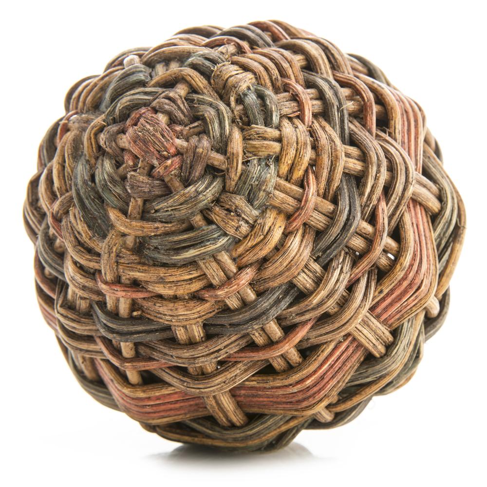 Wood Dark Wicker Ball Small (A+D)
