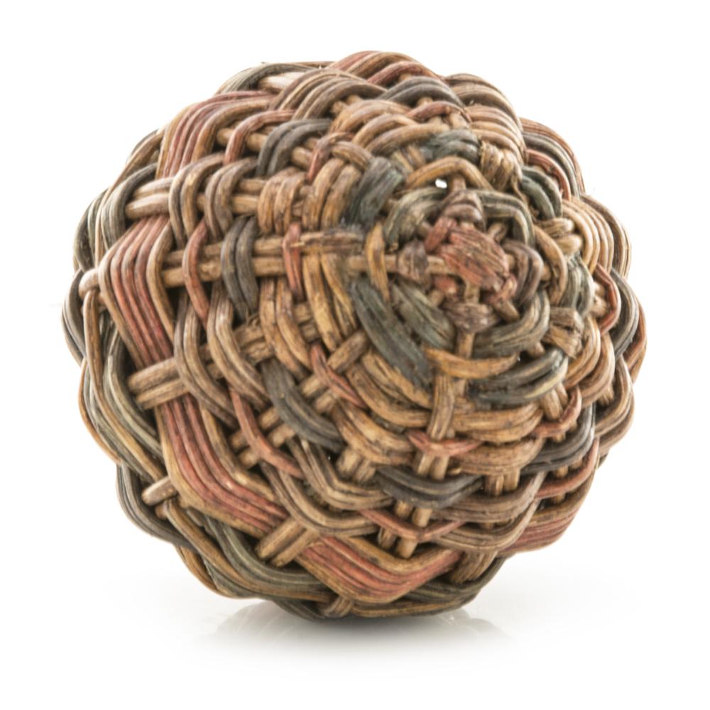 Wood Dark Wicker Ball Small (A+D)