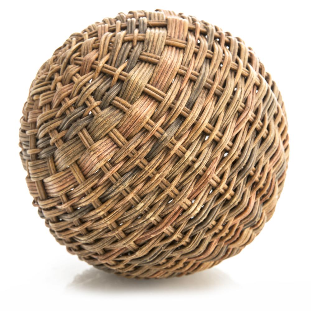 Wood Dark Wicker Ball Large (A+D)
