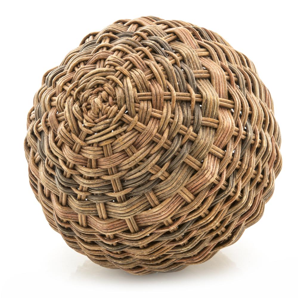 Wood Dark Wicker Ball Large (A+D)