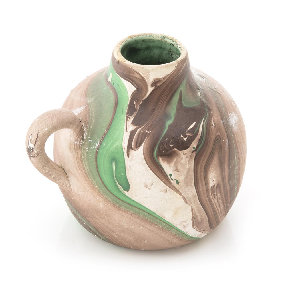 Brown Marbled Pinch Pot (A+D)