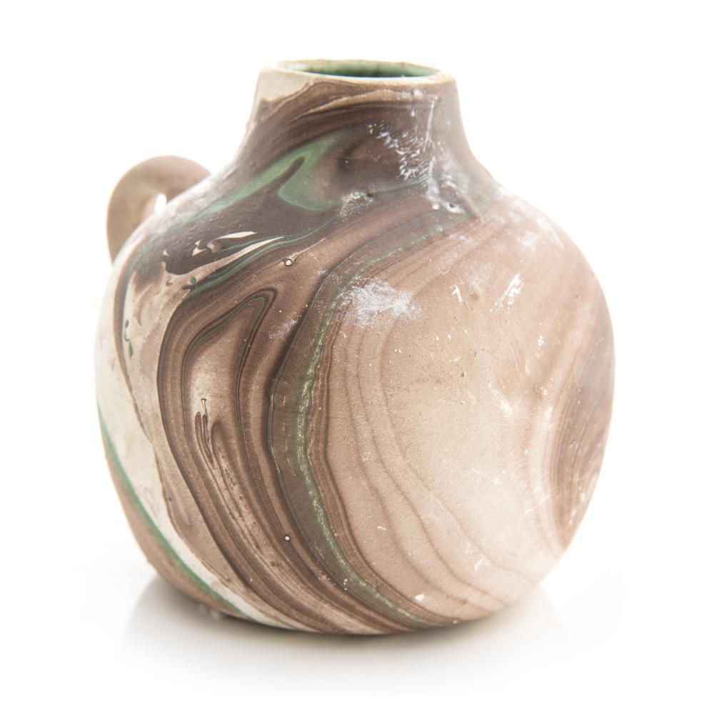 Brown Marbled Pinch Pot (A+D)