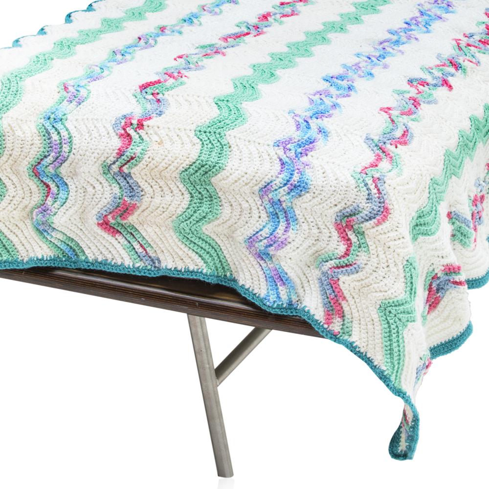 Pastel Waves Crochet Blanket