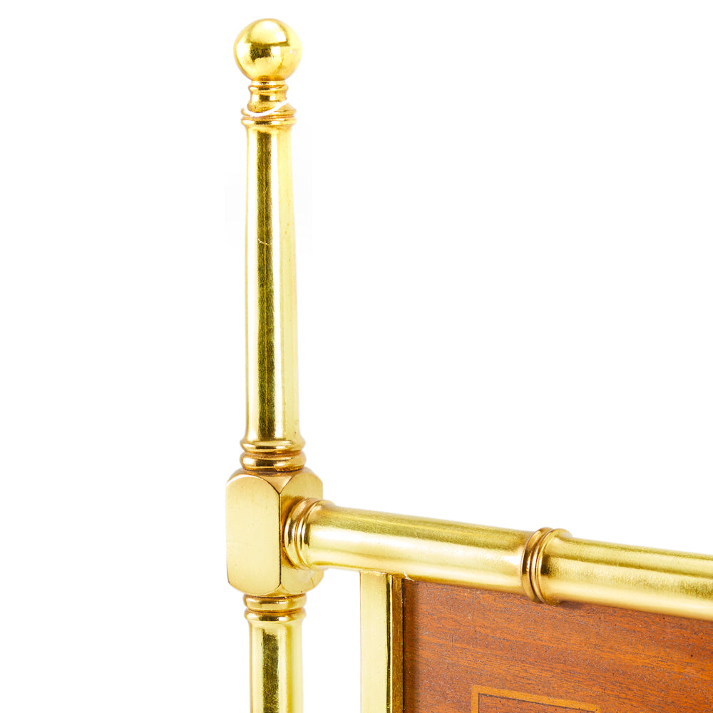 Gold Framed Wood Headboard
