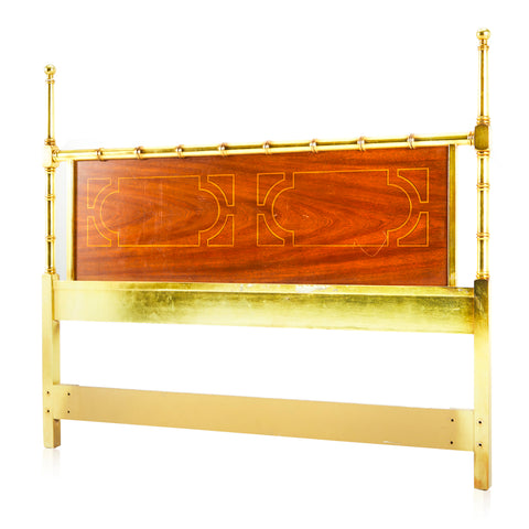 Gold Framed Wood Headboard