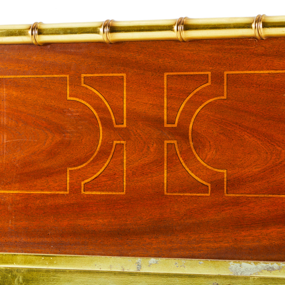 Gold Framed Wood Headboard