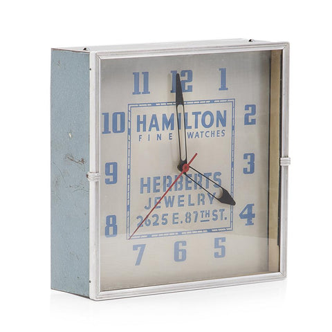 Hamilton Square Chrome Clock