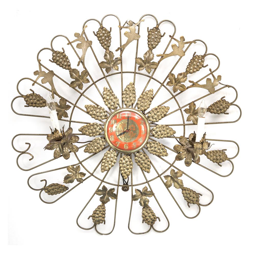 Zenith Grape Leaf Motif Wall Clock