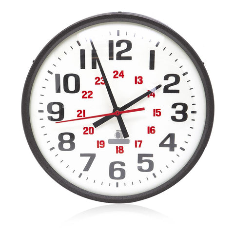 Industrial 24 Hour Wall Clock