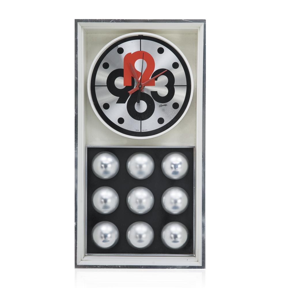 Chrome Spartus Wall Clock