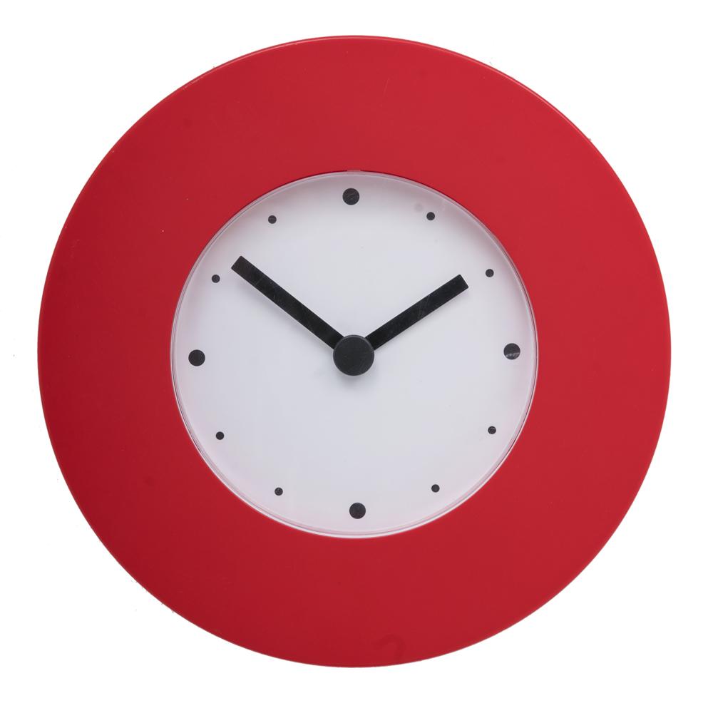Red Circle Wall Clock