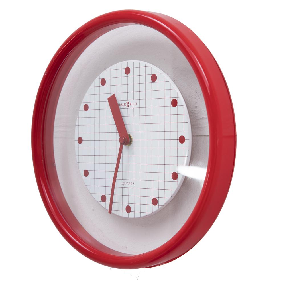 Red Graphic Circle Wall Clock