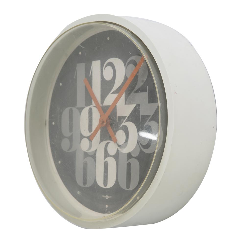 White Double Exposure Wall Clock