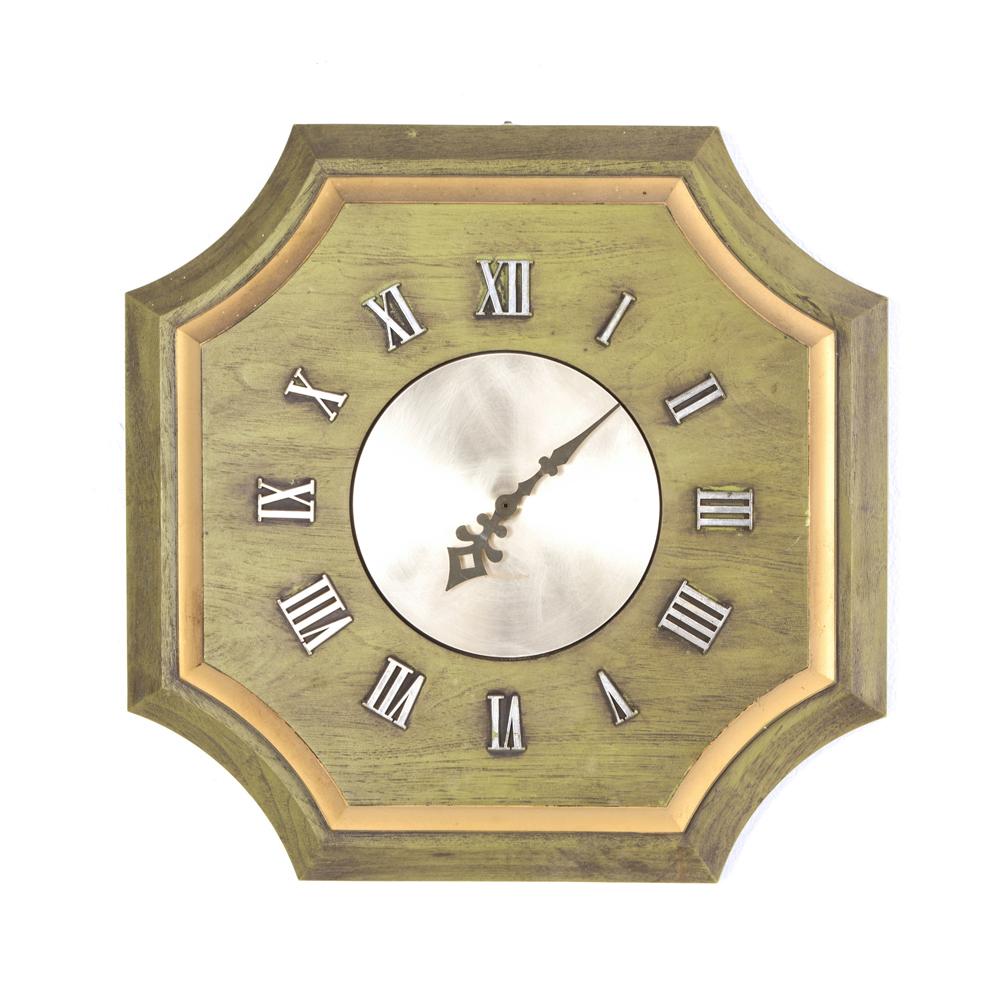 Green Wood Wall Clock