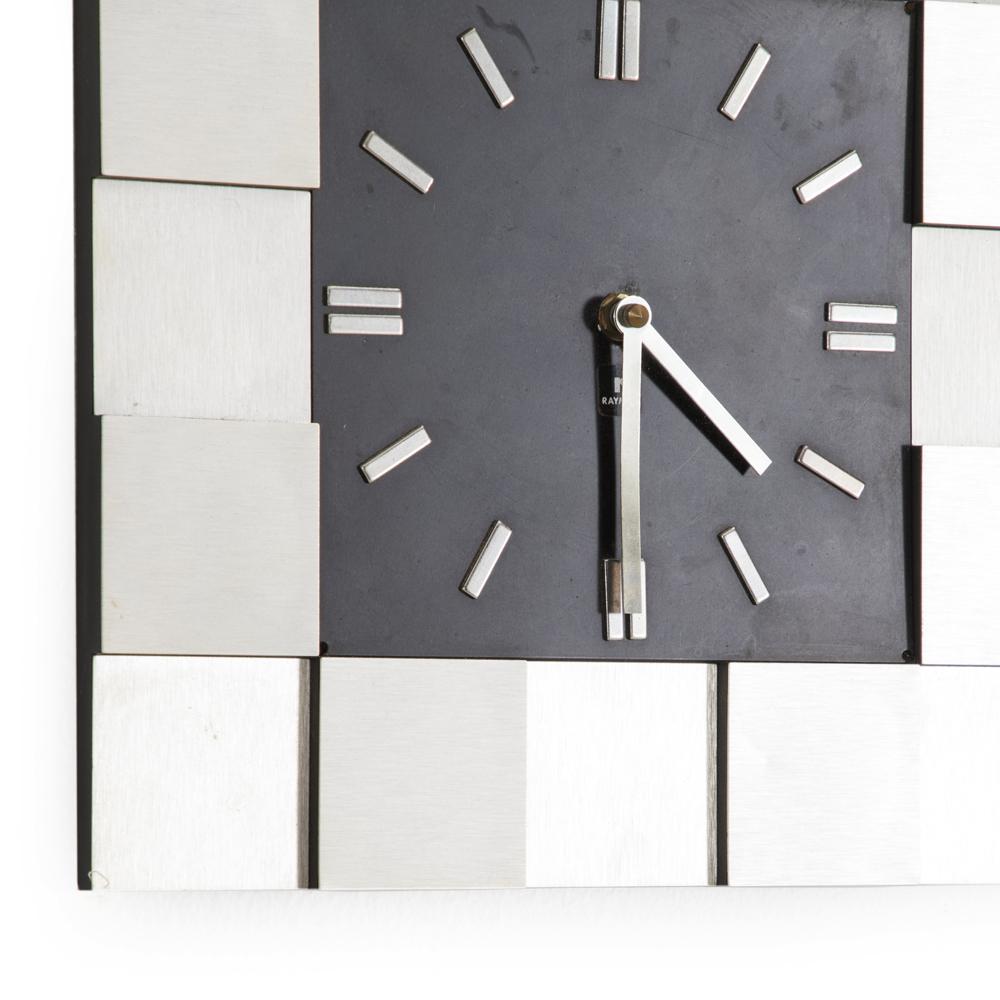 Modern Black Square Tile Wall Clock