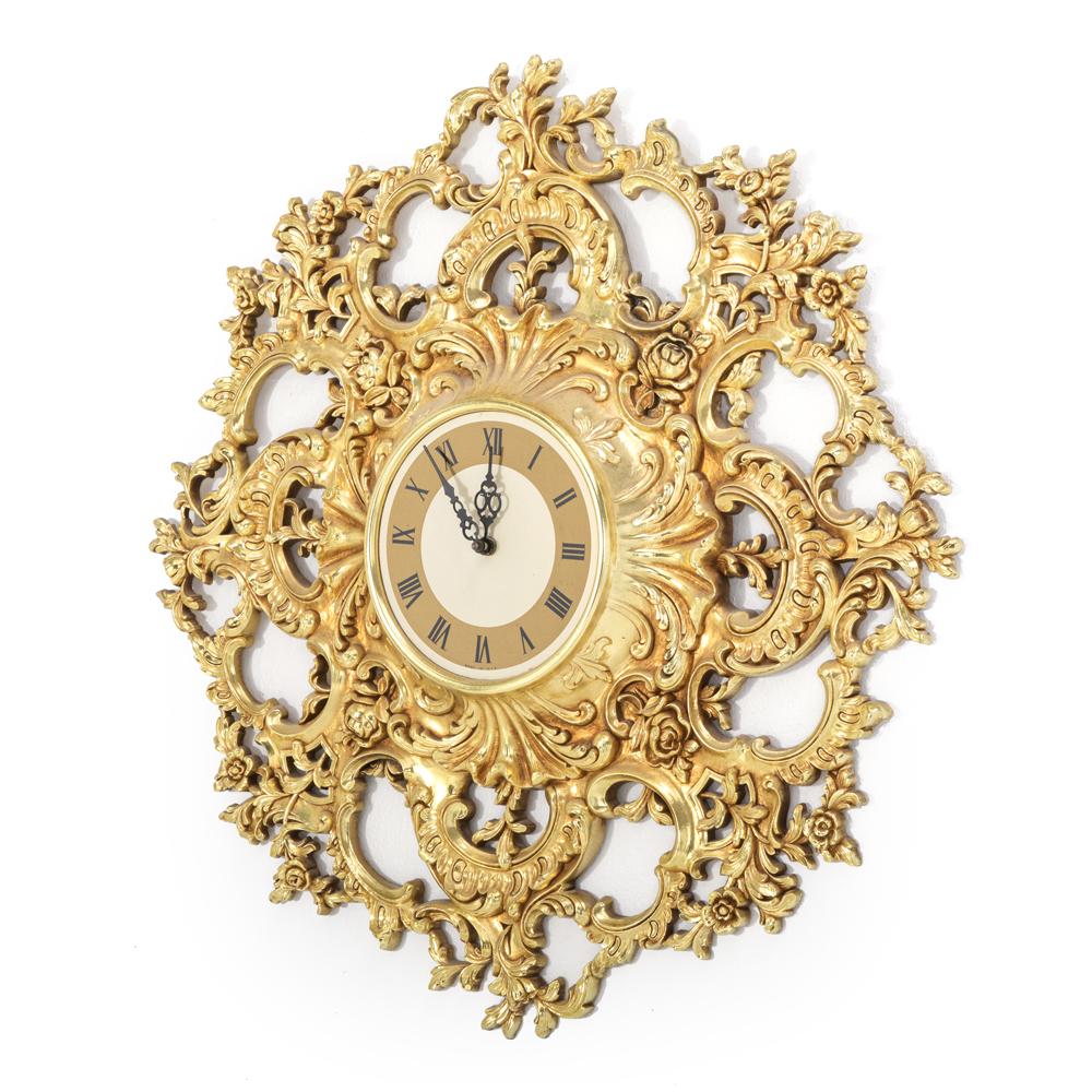 Decadent Gold Wall Clock