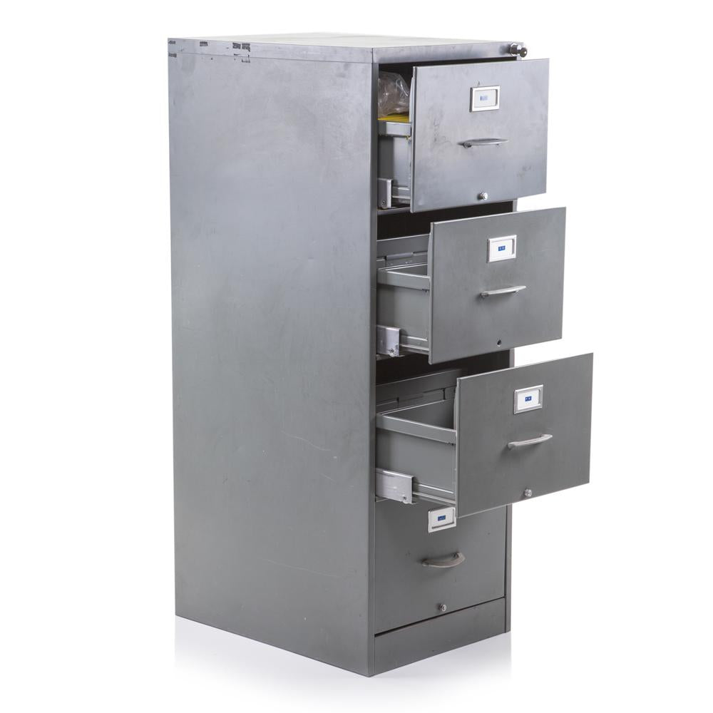 Silver Metal File Cabinet