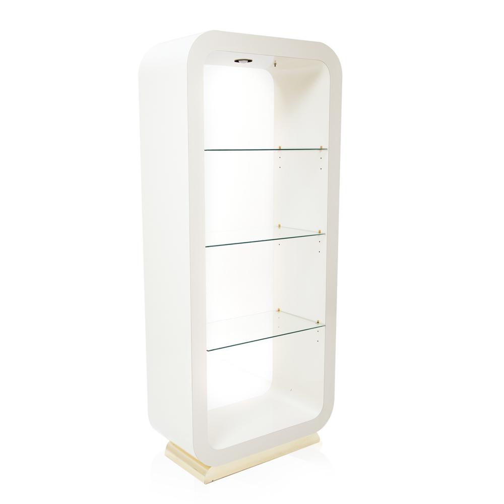 Cream Lacquer and Gold Bookshelf