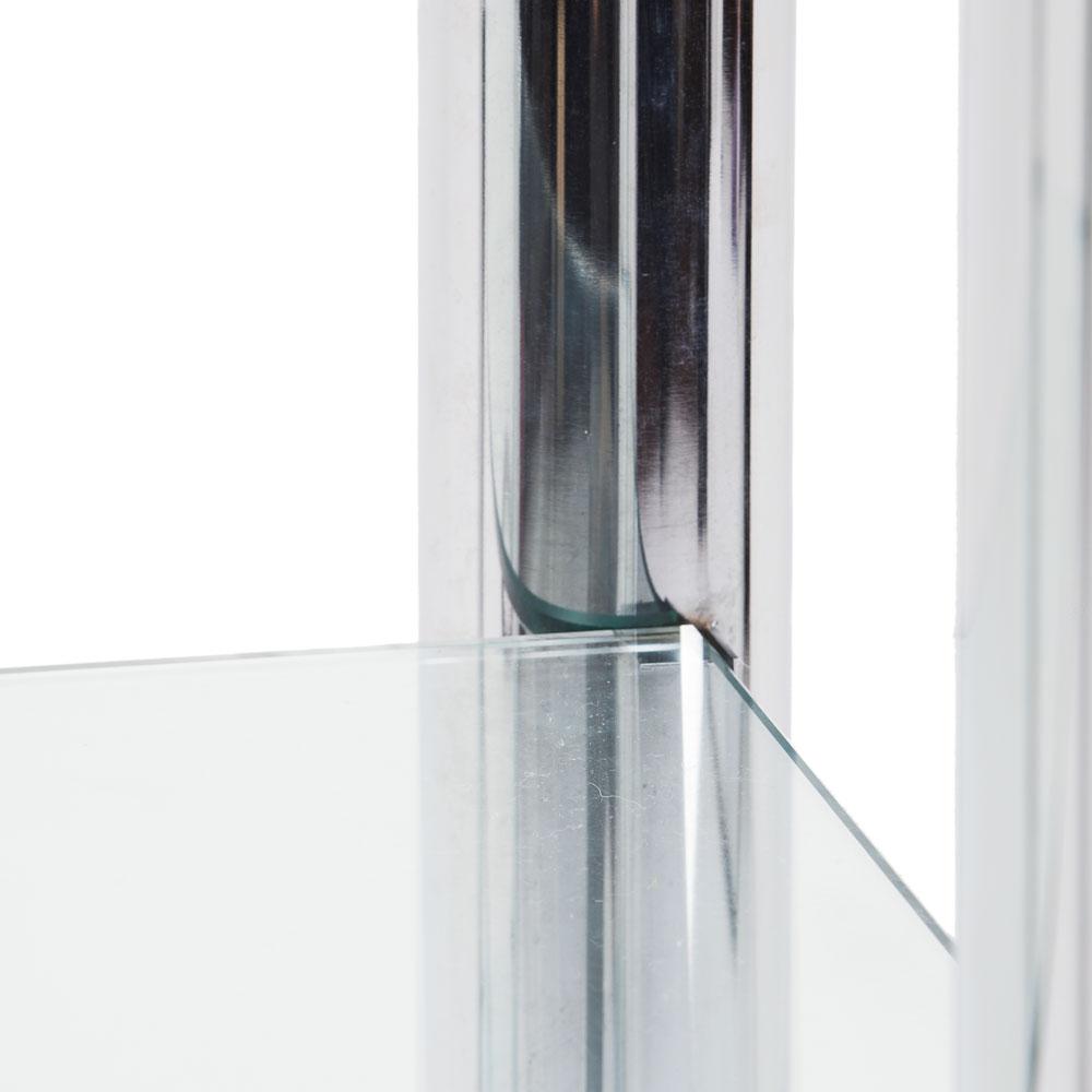 Chrome Tube Single Shelf Bookcase