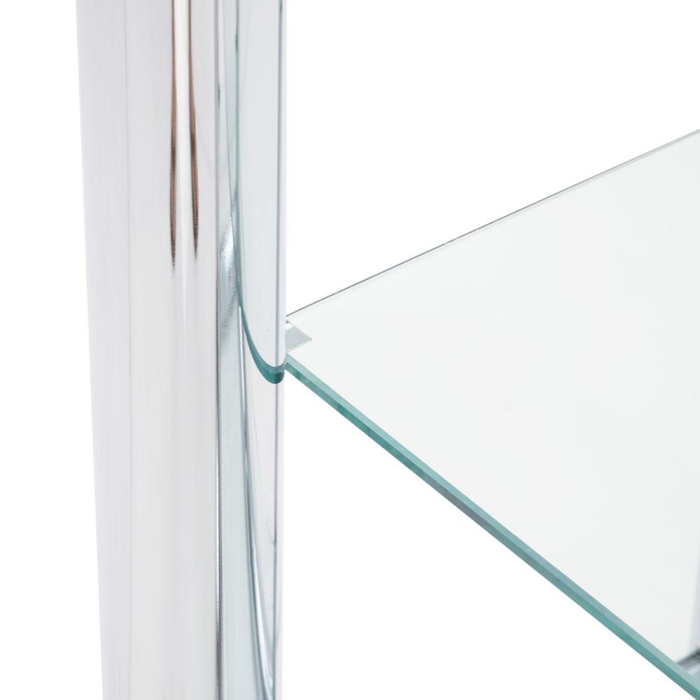 Chrome Tube Single Shelf Bookcase