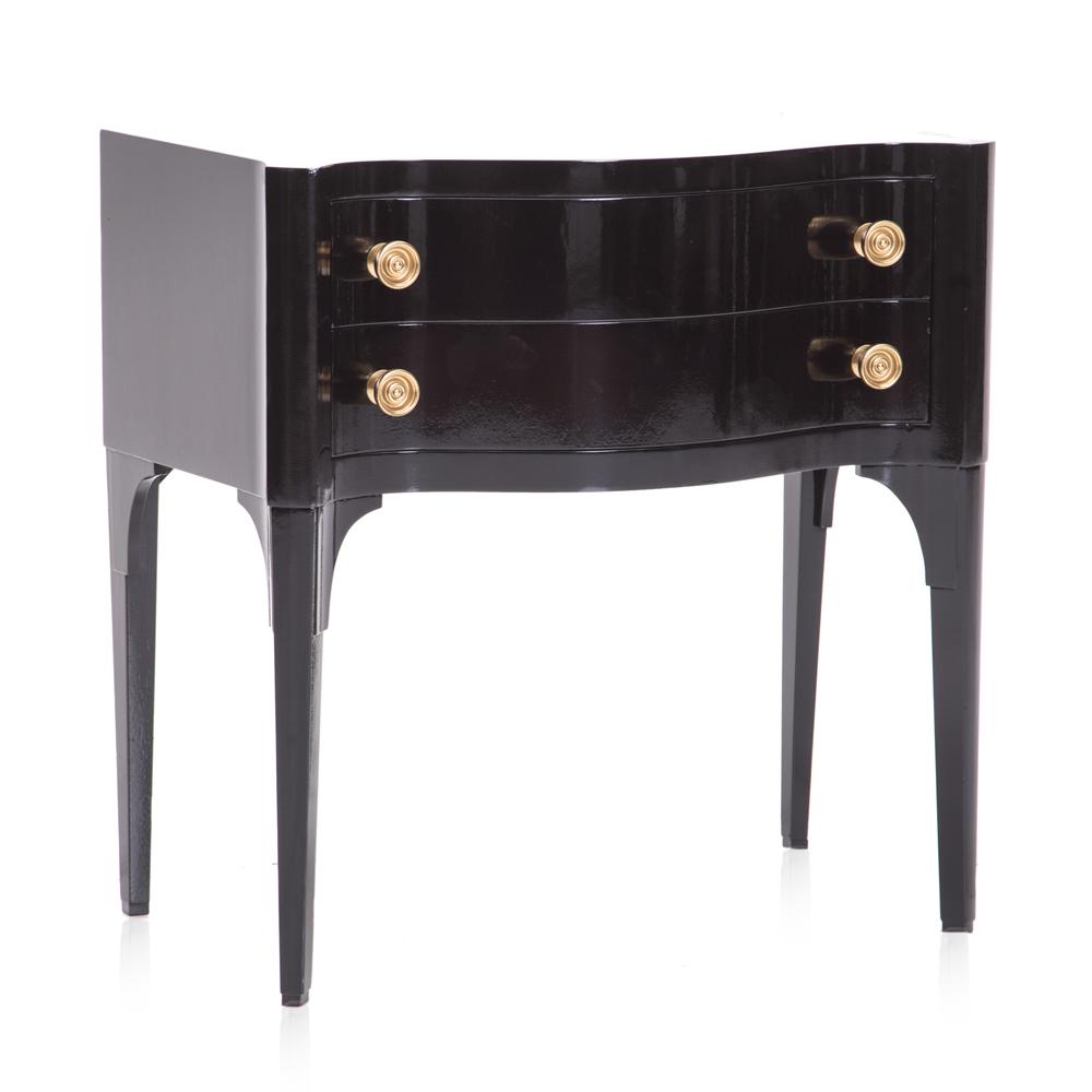 Black Small Glossy Console Table