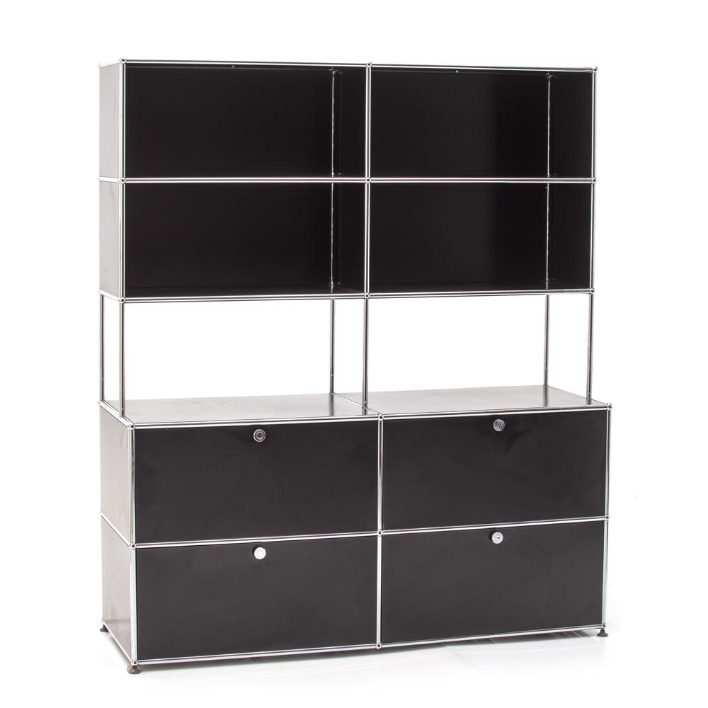 Black Tall Haller Bookshelf Storage Unit
