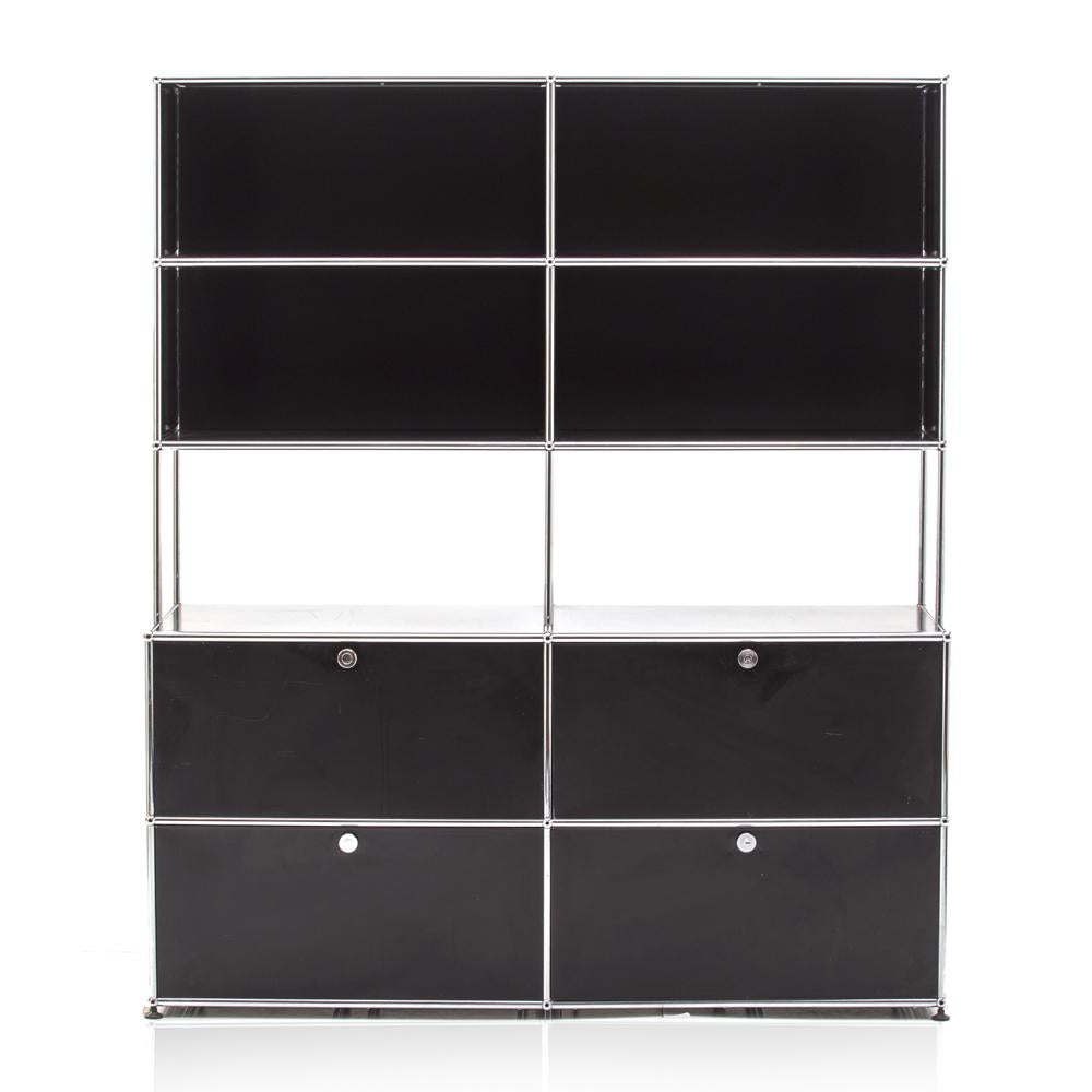 Black Tall Haller Bookshelf Storage Unit