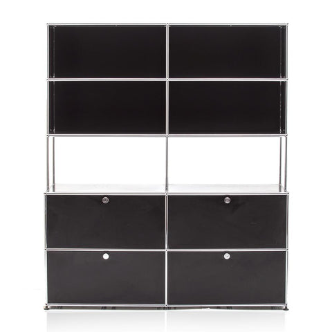 Black Tall Haller Bookshelf Storage Unit