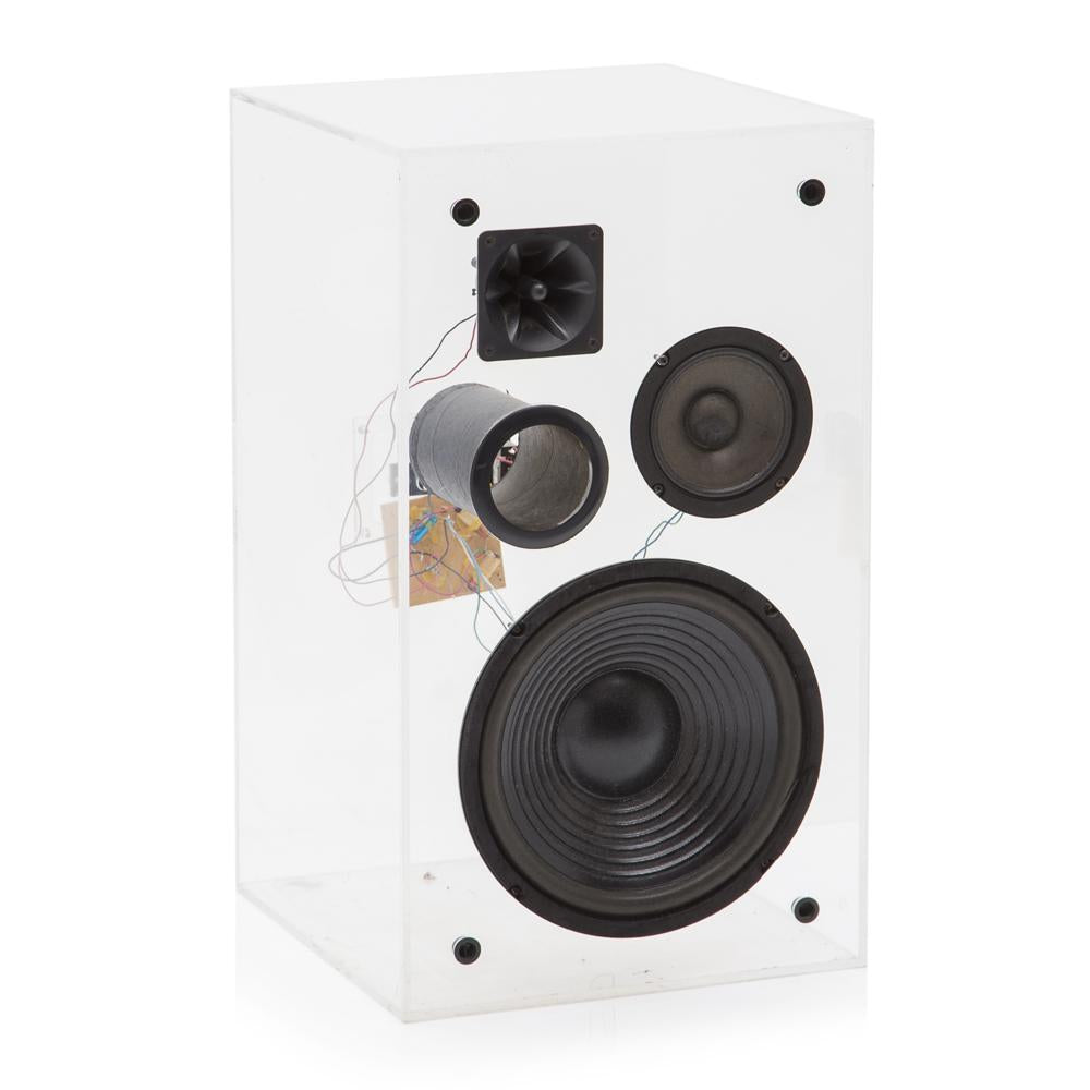 Clear Acrylic Speakers Set of 2