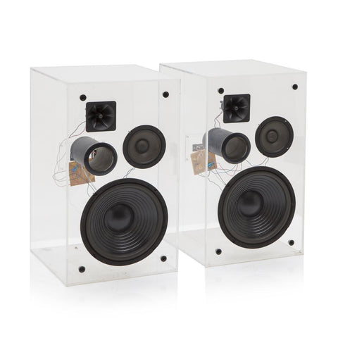 Clear Acrylic Speakers Set of 2