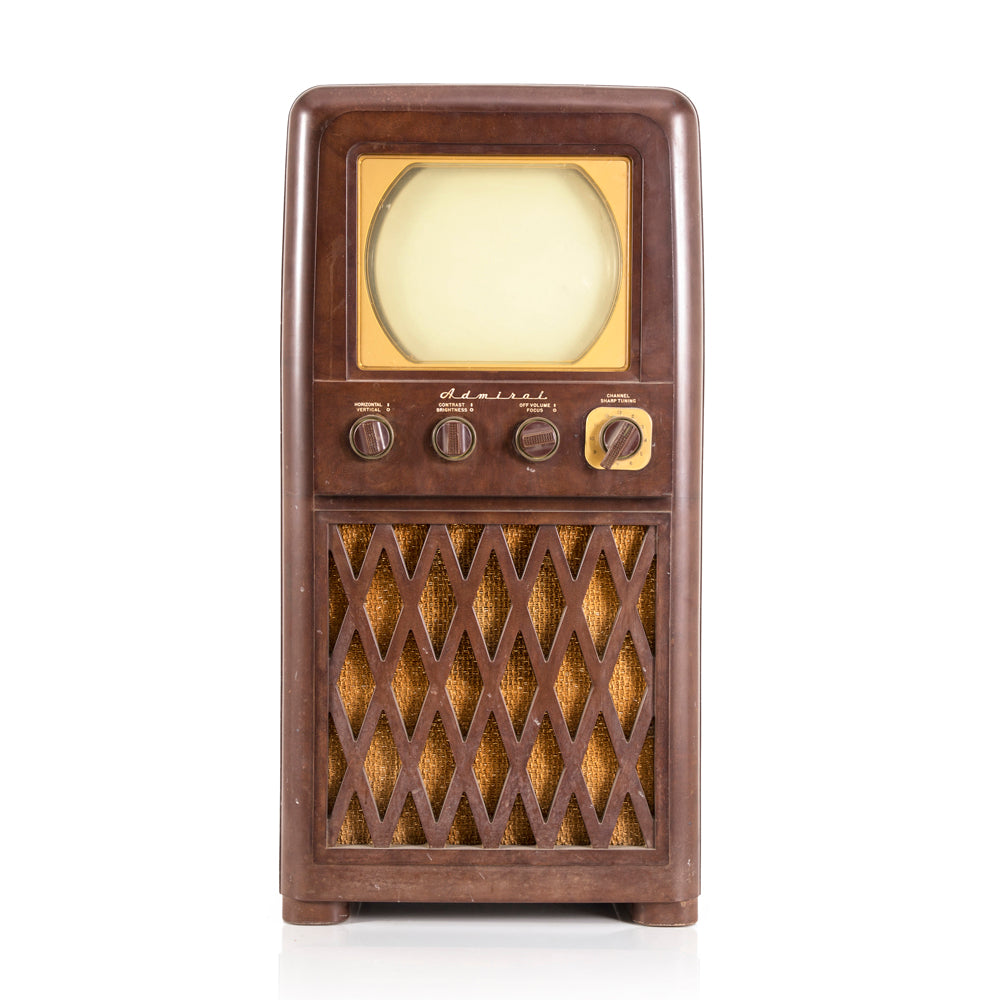 Admiral Antique Bakelite Television and Speaker