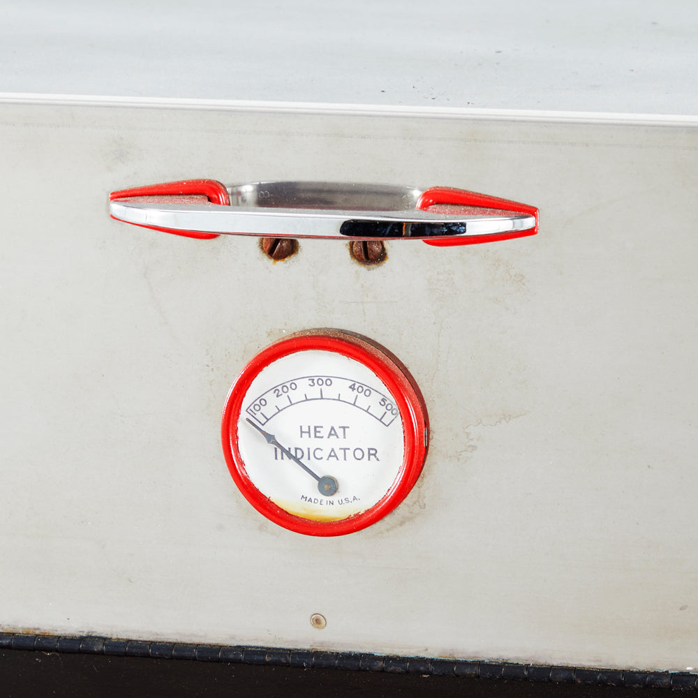 Red and Black Smoker BBQ Grill Cart