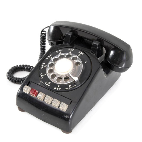 Black Five Line Rotary Telephone