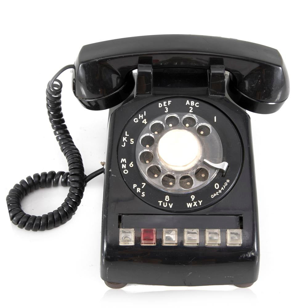 Black Five Line Rotary Telephone