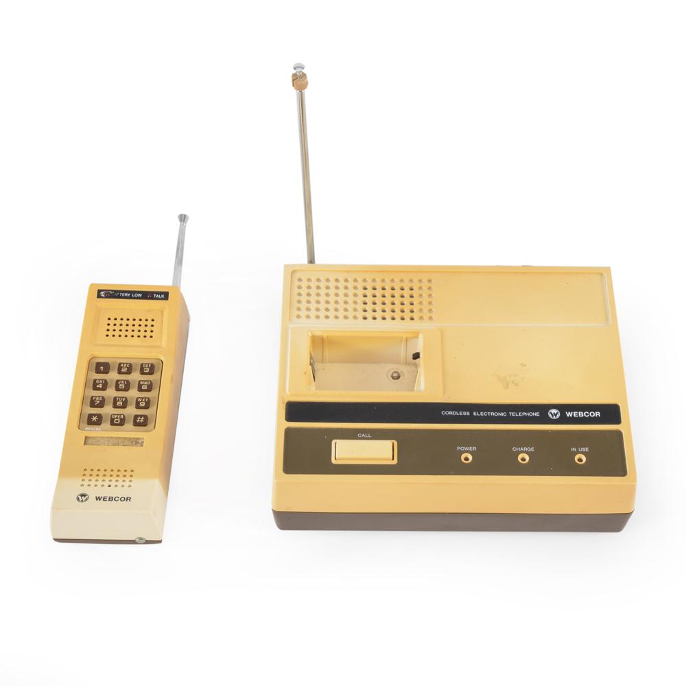 Tan Brown Vintage Cordless Phone