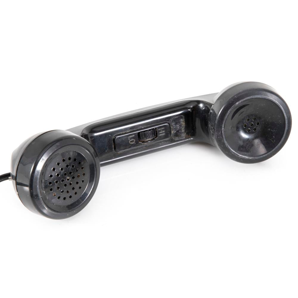 Black Push-Button Wall Phone