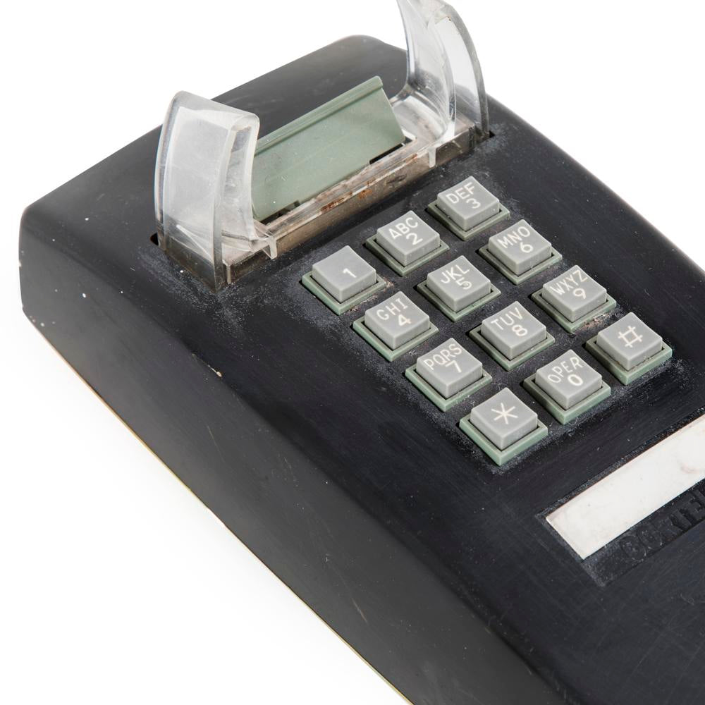 Black Push-Button Wall Phone