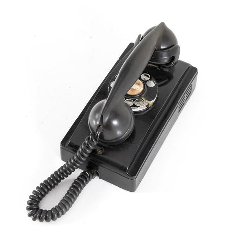 Black Rotary 1940's Wall Phone