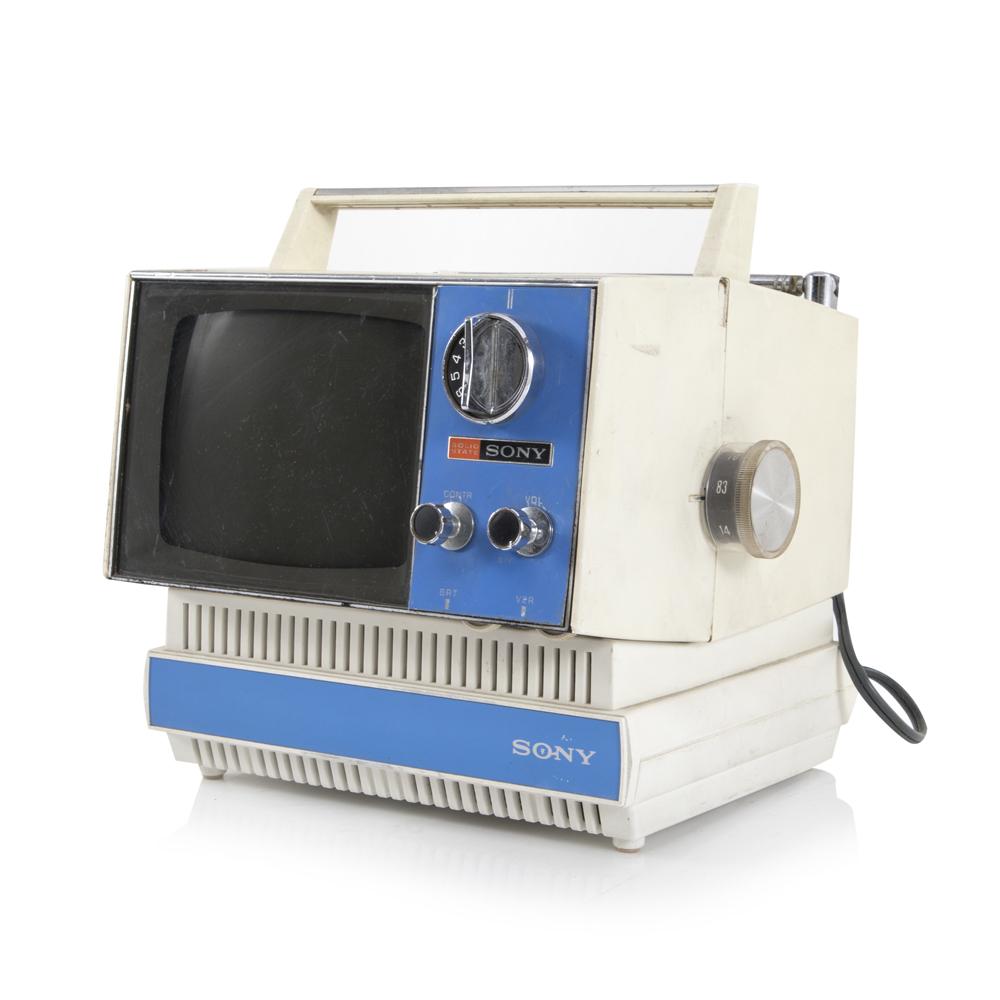 Blue Small Sony Television