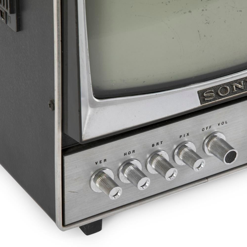 Black & Silver Portable Sony Television